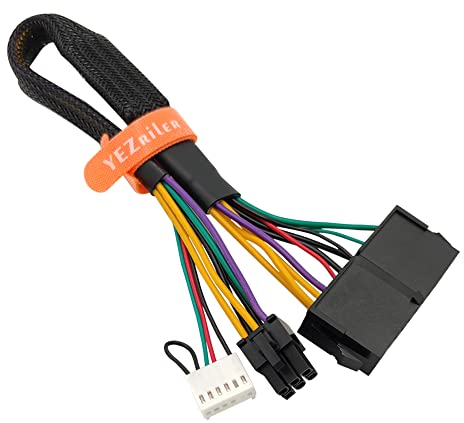 YEZriler 24 Pin to 6 Pin ATX Power Adapter Sleeved Cable for HP Z200 Z230 4300 6080 8080 ProDesk 600 G1 G2 EliteDesk 800 G1 G2 13-inch(33cm)