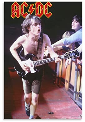 Malerei auf Leinwand 60 * 90cm ACDC Jailbreak Australia Rock Band Angus Young Poster Heimdekoration Raumdekoration Wandkunst für Schlafzimmer Wohnzimmer Kein Rahmen