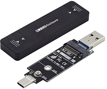 NFHK Combo Type-C et USB3.0 vers NVME M-Key M.2 NGFF SATA SSD PCBA Boîtier 2230/2242 mm Adaptateur RTL9210B Chipset