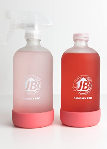 JBsol-Badstar Set nachhaltiger smarter reinigen 1xKonzentrat+ 1xanwendungsfertiger Sanitärreiniger gegen Schmutz-Kalk wiederverwendbaren Glasflasche