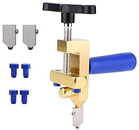 Manueller Fliesenschneider - 2 in 1 Manueller Fliesenschneider Werkzeug Kit mit 3-15 mm Wolframstahlklingen, Glasschneider Handwerkzeug für Home DIY Schneiden von Glas, Spiegel, glasierten Fliesen