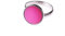 Adi-Modeschmuck verstellbarer Ring 'Elisa', 12mm Polaris Cabochon in einer in der Größe verstellbaren Fassung aus Edelstahl, handgefertigt in Berlin (Pink)
