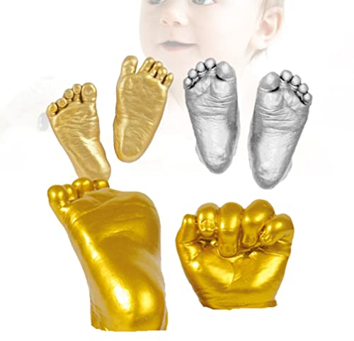 VALICLUD Gips-handguss-kit Kinderzimmerdeko Für Mädchen Fuß Bausatz Für Handskulpturen Hände Casting-kit Gips-handform-kit Handdekor Handabdruck-kit Säuglingsanzug Baby Handbuch Klonpulver