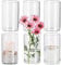 Hewory Glasvase Zylinder Vasen Set: 15cm Hohe Vase Glas 6er Glasvasen für Tischdeko Hochzeit - Kerzengläser Windlicht Glas Zylindervasen Set Glaszylinder für Kerzen Hochzeitsdeko Party Home Wedding