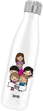 Borraccia Termica Bottiglia Termica Acciaio Inox 500ml Bottiglia Termica Made in Italy Ecologica Thermos 24 Ore Freddo & 12 h Caldo - Personalizzata con nome - Educatrice Donna