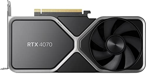 nVidia GeForce RTX 4070 Founder's Edition (FE) Graphics Card - Titanium and Black (900-1G141-2544-000)