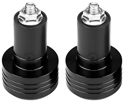 Motorrad Lenkerenden, 2 Stück 22mm Motorradlenker Lenkerendengewichte Motorrad Universal Lenkergewichte, Lenker Gewichte Vibrationsdämpfer Lenkergriffe Gewichtsausgleichsstecker(Schwarz)