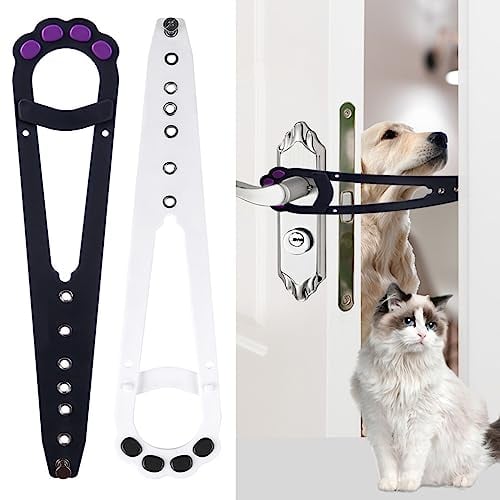 BOBOZHONG Soporte para Puerta de Mascotas,2 Piezas Cerradura de Puerta Alternativas,tapón para Puerta de Mascotas para Dejar Entrar a los Gatos,Mantener al Perro Fuera