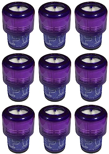 Comedes Filter für Dyson V11, SV14, V15 Staubsauger, HEPA Big Filter, waschbar, einsetzbar statt Dyson Filter 970013-02 (9 Stück)