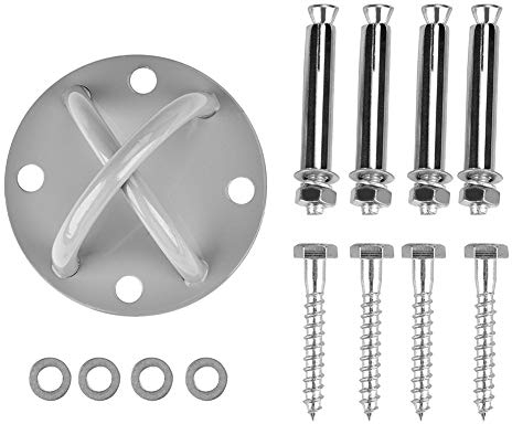 Dioche Luftreifen-Boxsack-Deckenhaken, Metallantenne, Fliegende Hängematte, Metall-Deckenankerplattenhalterung mit Beschlägen