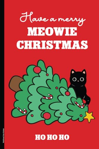 Weihnachten Katze: Weihnachtliches Notizbuch mit Katzenmotiv das lustige Weihnachtsgeschenk für Katzenliebhaber und Katzenbesitzer ein A5 Buch liniert die Geschenkidee zu XMAS für Frau mit Katzen