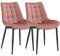 Krok Wood 2X Christian - Esszimmerstuhl, Wohnzimmerstuhl, Bürostuhl, Metallbeine (Rose, 2)