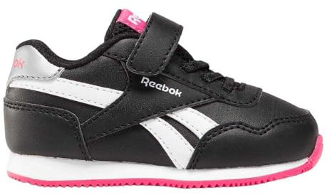 Reebok Baby-Mädchen ROYAL CL Jog 3.0 1V Sneaker, Black/BOLDPINK/White, 24 EU