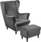 Sesselüberwürfe Elastisch 3-teilig Sesselbezug Ohrensessel Überzug Mit Ottomane Schonbezug Ohrensessel Bezug Bezug Sesselhusse Stretch Husse Für Ohrensessel ( Color : #16 , Size : Wingback Chair Cover