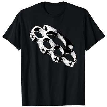 Brass Knuckles Blackwork Tattoo Flash T-Shirt