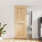 Baziroo Schiebetür mit Beschlag Weiß 80x3,6x210 cm Massives Kiefernholz und Stahl Innentüren Schwebetür Sliding Door Schibetür Wohnzimmertuer Zimmertür Holz Zimmertüren Scheunentor Holztuer