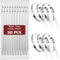 Fohirey 7.9×300mm Metal Cable Ties 30 Pcs, 304 Stainless Steel Zip Ties Silver Metal Tie Wraps, Heavy Duty Metal Zip Ties UV Resistance Steel Cable Ties for Outdoor Fence and Binding Requirements