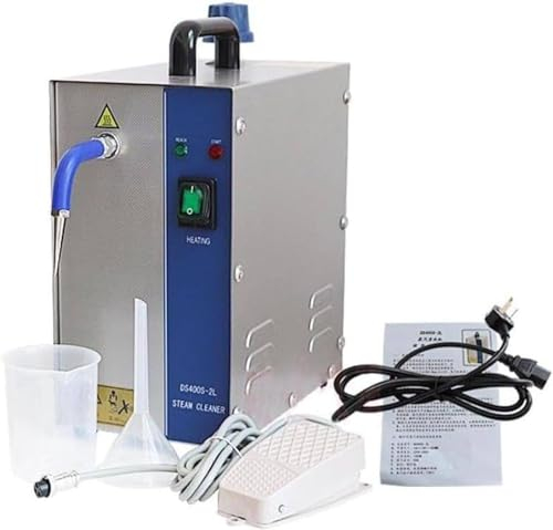 JINGEDD Máquina limpiadora de Joyas con Vapor de Alta presión, máquina limpiadora a Vapor Profesional para Joyas 1300W/2200W, Equipo de Limpieza de Joyas de Acero Inoxidable,4L
