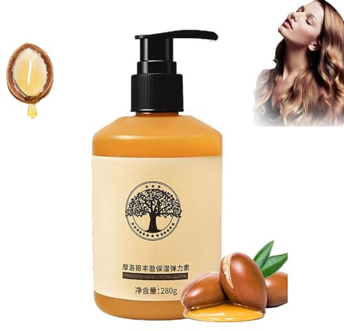 Shiren Zhuangshu,Long-Lasting Styling Moroccan Volume Moisturizing Elasticity,Moroccan Oil Curl Defining Cream,Hydrating Styling Cream,Plumping Moisturizing Elastin Curly Hair (1 Pcs)