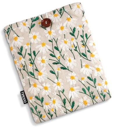 TiMOVO Custodia per 7 Kindle Paperwhite e Kindle Colorsoft Signature Edition (Uscita 2024), Custodia Protettiva per 6-7 Pollici Kindle E-Reader, Margherita Bianca