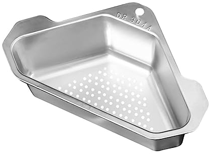 COLLBATH Stainless Steel Corner Sink Draining Basket Multi Purpose Sink Strainer and Storage Rack for Kitchen Bathroom Organize Your Space with Drain Basket