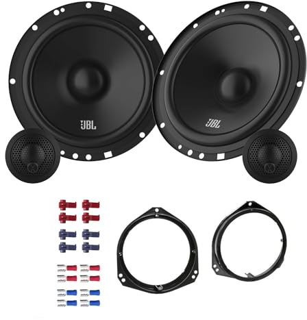 JBL Stage161CFS Lautsprecher mit Einbauset passend für Opel Corsa C 2000-2006 Türen vorne 450 Watt 165mm 2 Wege Kompo