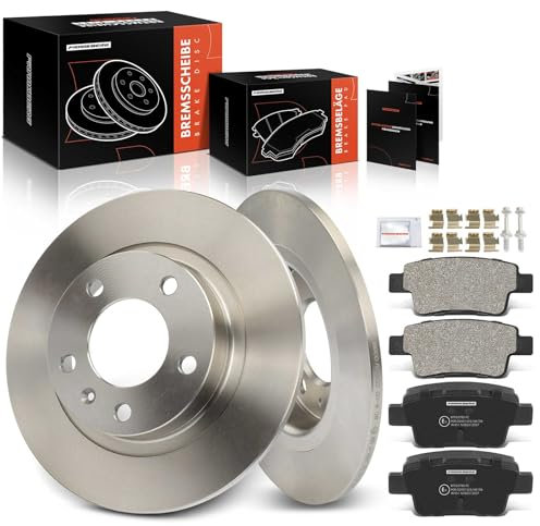 Frankberg Bremsensatz inkl. 2x Bremsscheiben + 4x Bremsbeläge Hinten Kompatibel mit Corsa D S07 1.6 Turbo 1.4 1.7 CDTi 2006-2014 Replace# 93189823,93190227