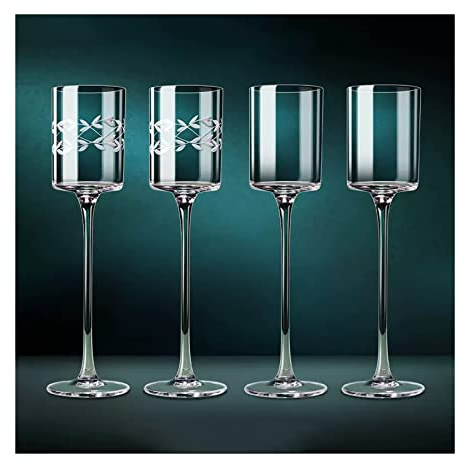 Flûtes à Champagne 4 Pièces Verres à Champagne en Verre de Cristal Verres à Cocktail Créatifs Légers et Transparents Verres Pétillants Vintage Flûte à Champagne de 120 ML de Hauteur Coupes à Champagne