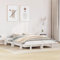 vidaXL Massivholzbett, Bettgestell Bettrahmen mit Lattenrost, Holzbett Bett für Schlafzimmer, Doppelbett, Modernes Design, Weiß 140x200cm Kiefer