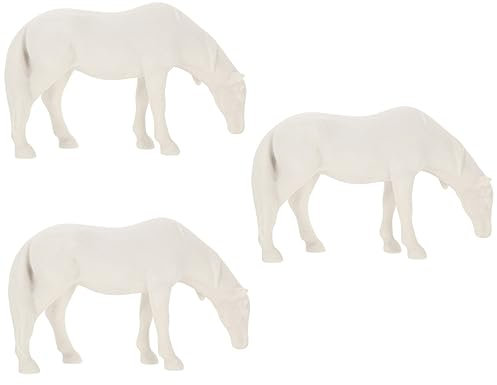 BESPORTBLE 3 STK Kletternde -Dekoration Simulationspferdedekor Feng-Shui-Pferdestatue Reptil Aquarium Dekoration aquariumdeko simuliertes Mini-Landschaftsornamente Harz Weiß