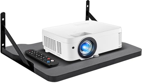 BEARUT MDF - Mensola piccola per mini proiettore, supporto da parete per router, supporto rack per proiettore e modem, per Xbox Series PS5 PS4