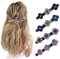 4 Stück Haarspangen mit funkelnden Kristallsteinen, Doppelschicht Haarspangen für Frauen Mädchen, Glitzernde Kristall-Stein Geflochtene Haarspangen mit 3 Mini-Haarspangen, Strass-Haarspange (4PC)