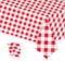 2pcs Red White Checkered Table Cloth Party, 137*274cm Plastic Table Cloth Wipe Clean,Gingham Pvc TableCloths Rectangular Waterproof Plaid Table Cover for Birthday Picnic Christmas Party TableCloth