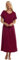Suzy & Me Ladies Long Plus Size Luxury Soft Touch Jersey Nightshirt (BURGUNDY18-20)