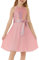 GRACE KARIN Vestito Estivo con Paillettes per Bambine Scollo all'Americana Elegante Abito da Festa con Glitter a Trapezio Rosa Chiaro 10 Anni