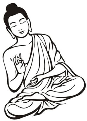 DOITOOL Wandtattoo Buddha Dekorativer Wandsticker Für Wohnzimmer Und Schlafzimmer Abnehmbarer Wanddekal Für Stilvolle Wandgestaltung Religiö Wanddeko Für Ihr Zuhause