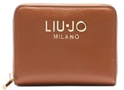 Liu Jo Jeans Caliwen Geldbörse mit Reißverschluss und Logo in der Mitte, Braun, Deer, Taglia Unica, geldbörsen