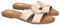 shoes&blues.es 92055 Sandalia Planas de Mujer, Comodas y Elegantes con Diseno Moderno con Adorno en la Pala, Ideales para Primavera-Verano. Beige Talla 41