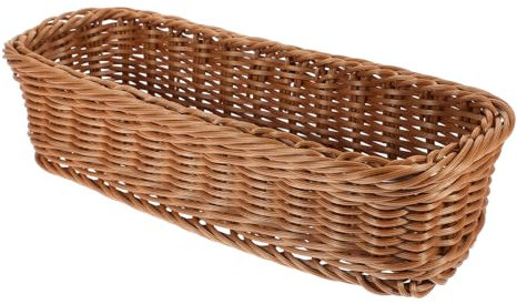 Holibanna Canasta Tejida para Guardar Cubiertos Organizadora De Mesa Cesta De Mimbre para Hogar