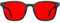 Bloomoak Blaulichtfilter-Brille – 99 % Schutz – Anti-Müdigkeit – Für empfindliche Augen – Ideal für PC, Gaming, TV, Handy (Rot - 100% - Neues Quadrat (Nasenpads), Rot - Sleep Night)