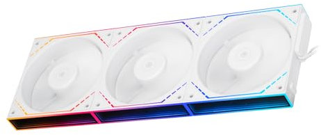 TL-M12QW X3 White ARGB Case Fan | Daisy Chain Connection | 2000RPM | Double Sided Infinity Mirror, Single Cable Easier Installation