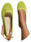 Women's Ballet Flats Slip On Knit Dress Shoes Pumps Round Toe Wide fit Work Flats Solid Color Comfortable Dress Ballet Shoes Green