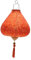 TOYANDONA lanterne en tissu suspendu dirigé lanternes ovales en soie lumières lanternes d'extérieur lanterne chinoise décorative lanternes du festival Métal Orange Couleur Aléatoire