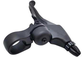 Rynplex Road Bike Brake Lever Set Aluminum Alloy Black Bicycle Handle Left & Right with Invisible Bell Apply to V-Brake C-Brake Electric Scooter Hand Brake(Left Brake leverbell)