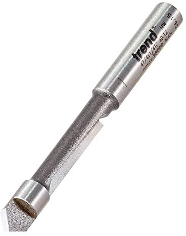 Trend Professional Pierce & Trim Cutter, 1/4 Inch Shank, 6.3mm Cut Diameter, 18mm Cut Length, Tungsten Carbide Tipped, 47/4X1/4TC