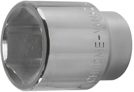SW-Stahl 07675L-41 Steckschlüsseleinsatz 1 Zoll - 41 mm - Sechskant | Kurze Ausführung, Chrom-Vanadium-Stahl, Verchromt, Passend für 25 mm Antrieb, Außensechskant-Profil, Premium-Qualität