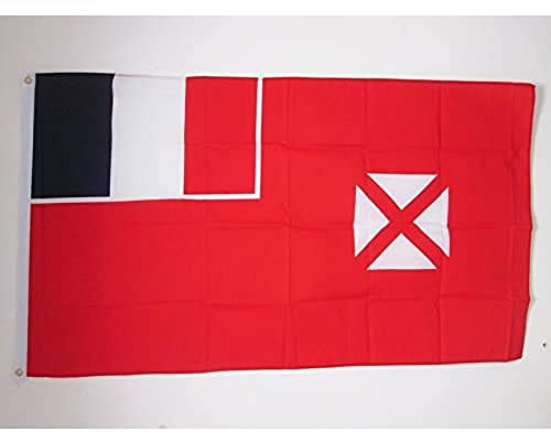 AZ FLAG - Drapeau Wallis et Futuna - 150x90 cm - Drapeau Wallisien Futunien 100% Polyester Avec Oeillets Métalliques Intégrés - Pavillon 110 g