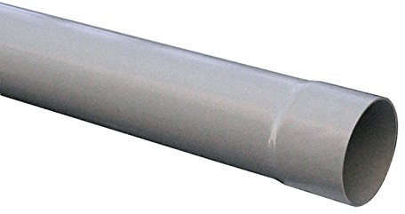 First Plast - Gouttière PVC 25 demi-ronde - Tube de descente gouttière 25 - Ø80 gris 2 m - First Plast
