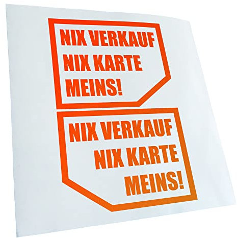 Kiwistar Autoaufkleber - Nix verkaufen, nix Karte, Meins! 12,5 x 10 cm - Heckscheibe Auto Aufkleber wetterfest für Kfz LKW Mofa Truck - Sticker außen selbstklebend Tuning Zubehör für Fenster Fahrzeug