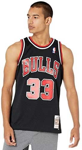 Mitchell&Ness Unisex 2.0 Chi Bulls Hemd, schwarz/schwarz, L
